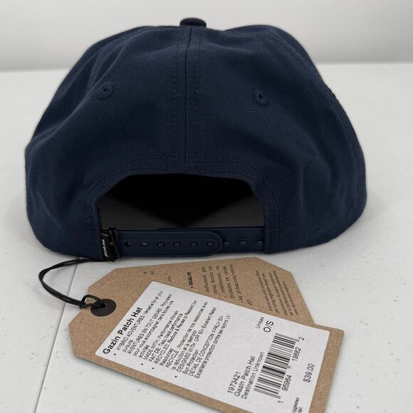 NWT prAna Gazin Patch Hat, Unisex, One Size, Destination Unknown, Navy Blue - Picture 3 of 6
